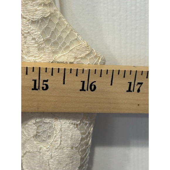 Scott McClintock Lace Formal Dress/Gown Vintage Size 12 Ivory Lace Coquette 80s - Picture 7 of 16